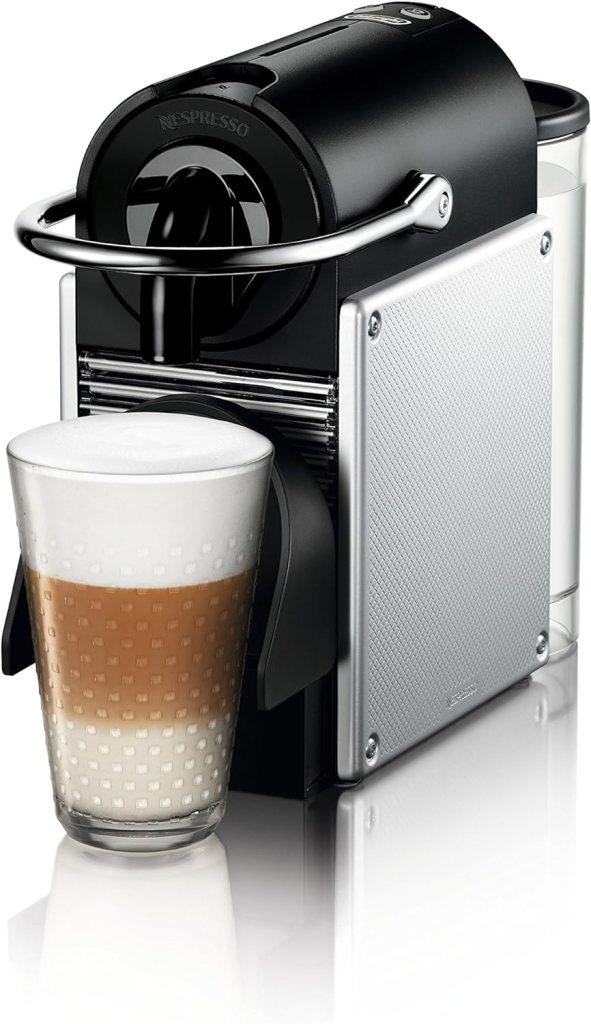 Nespresso Pixie Espresso Machine by DeLonghi, 1100ml, Aluminum,Silver
