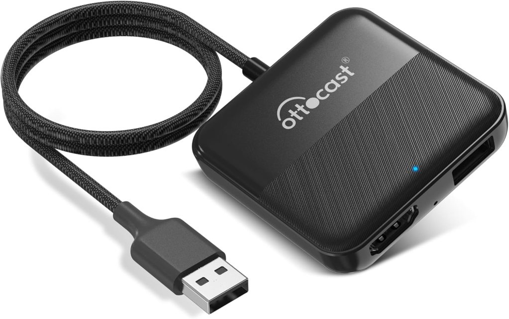 Ottocast Car TV Mate 2024 Car TV Stick Converter with 2K HDMI Input, Cast Video/Game/Screen Thrower/Game Consoles to Car, Plug  Play Works for Fire TV Stick and Wired CarPlay Cars
