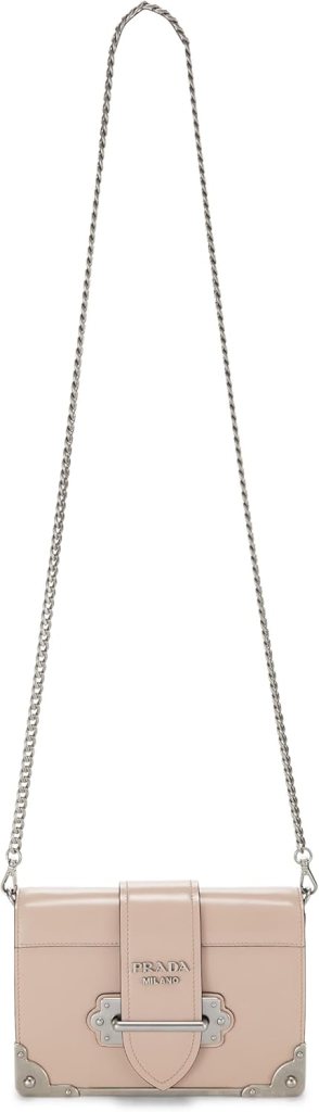 Prada, Pre-Loved Pink Leather Cahier Crossbody, Pink : Luxury Stores