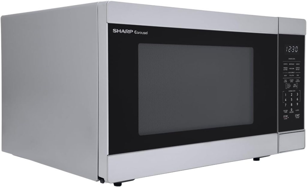 SHARP Removable 13.6 Carousel Turntable, Cubic Feet, Countertop SMC1662KS 1100 Watt Microwave Oven, cu. ft, Stainless Steel, 1.6 CuFt, Stainless SHARP Removable 13.6 Carousel Turntable, Cubic Feet, Countertop SMC1662KS 1100 Watt Microwave Oven, cu. ft, Stainless Steel, 1.6 CuFt, Stainless