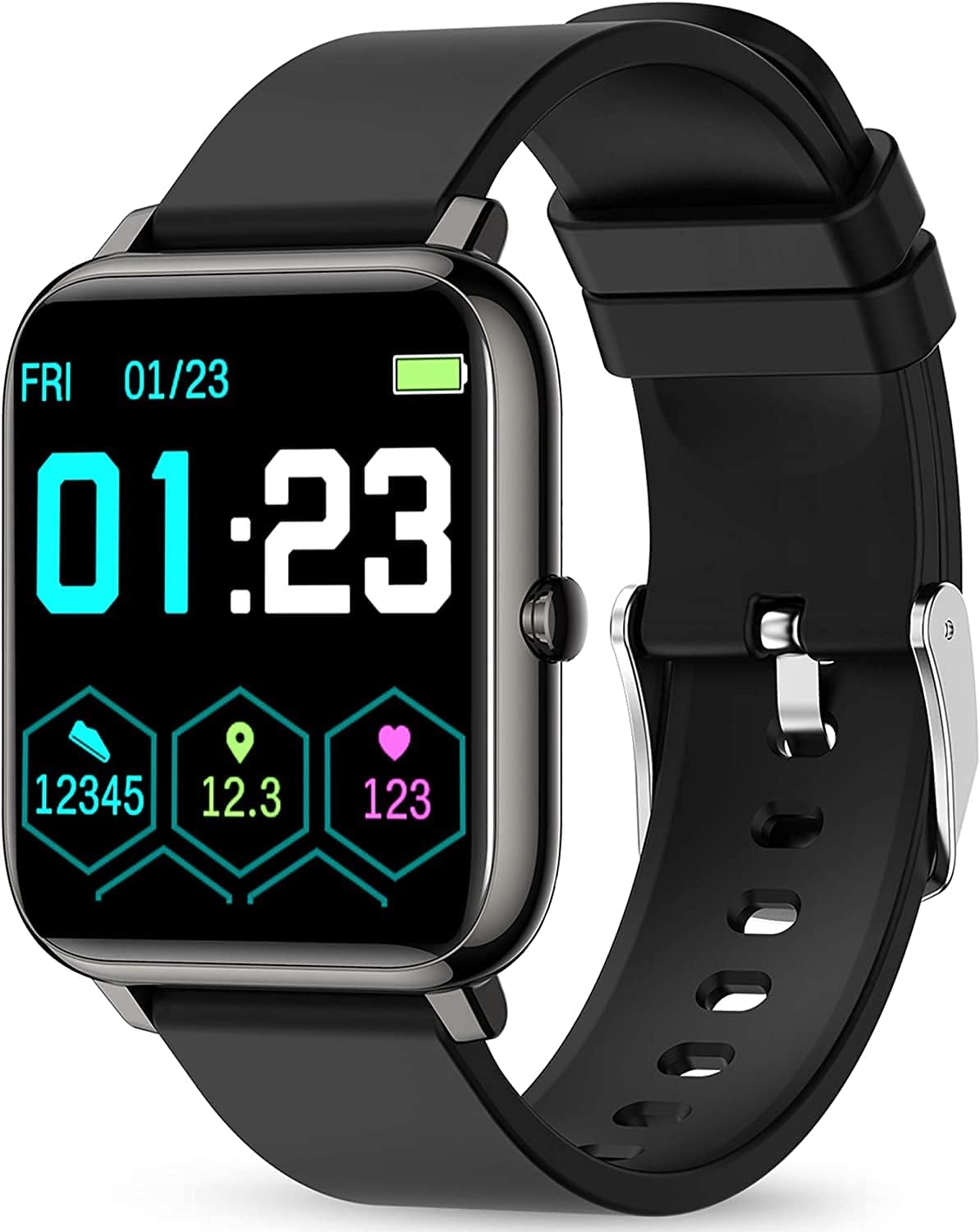 KALINCO Smart Watch, Fitness Tracker with Heart Rate Monitor