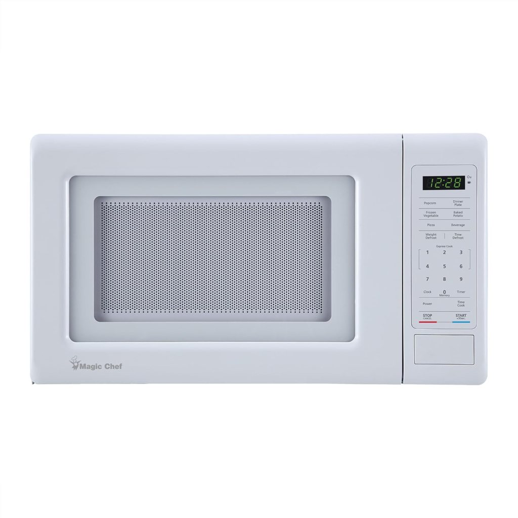 Magic Chef MC77MW Countertop Microwave Oven, Small Microwave for Compact Spaces, 700 Watts, 0.7 Cubic Feet, White