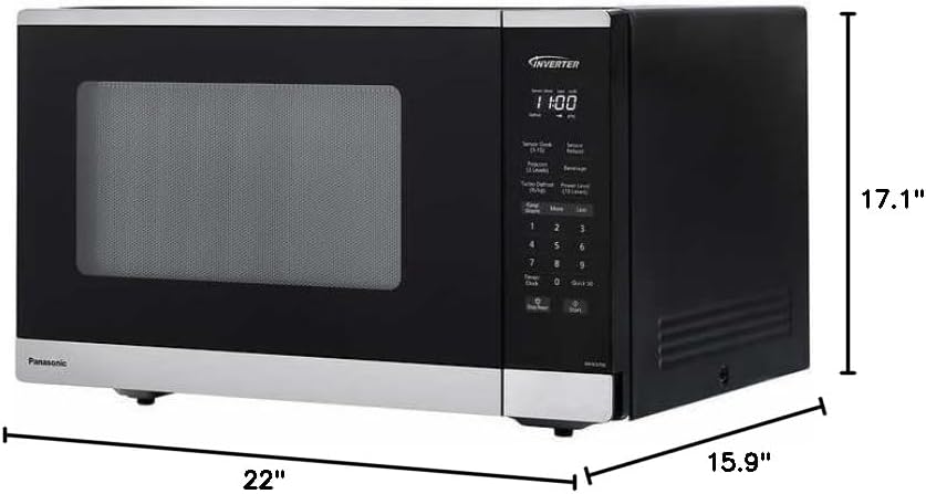 Panasonic 1.3 cu. ft. Inverter Microwave, 1200W - NN-SC67NS (Renewed)