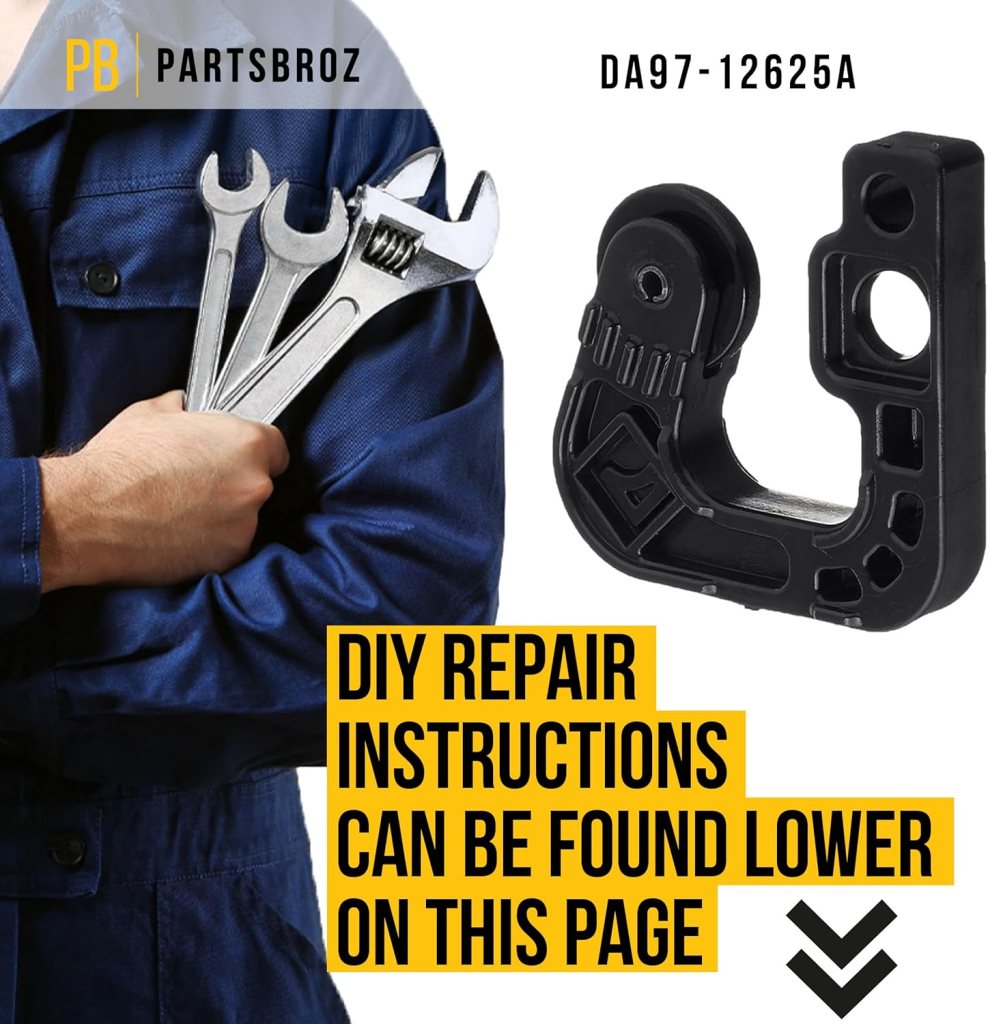 PartsBroz DA97-12625A Auto Close Lever Assembly - Compatible With Samsung Refrigerator - Replaces AP5620329 DA97-13070A 3527780 PS4176636 RF28HMEDBSR/AA