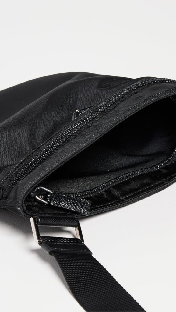 Prada Flat Messenger Bag, Nylon - Black - One Size