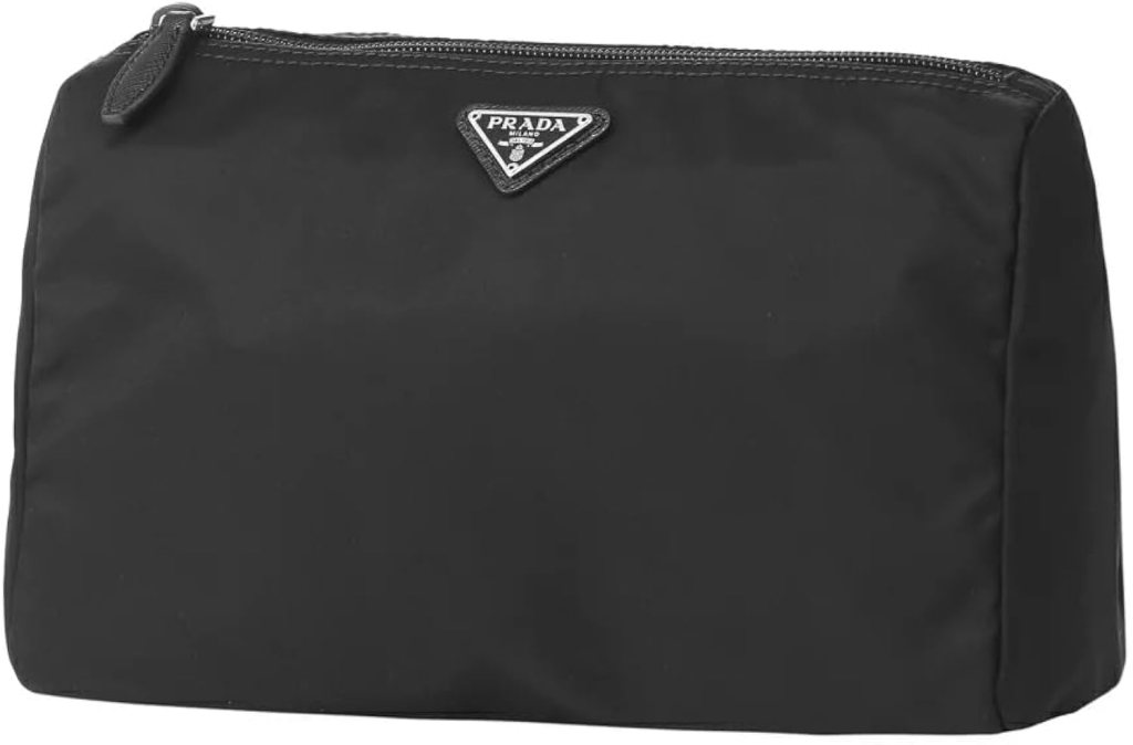 Prada Vela Nylon Beauty Bag Cosmetic Makeup Case - Black