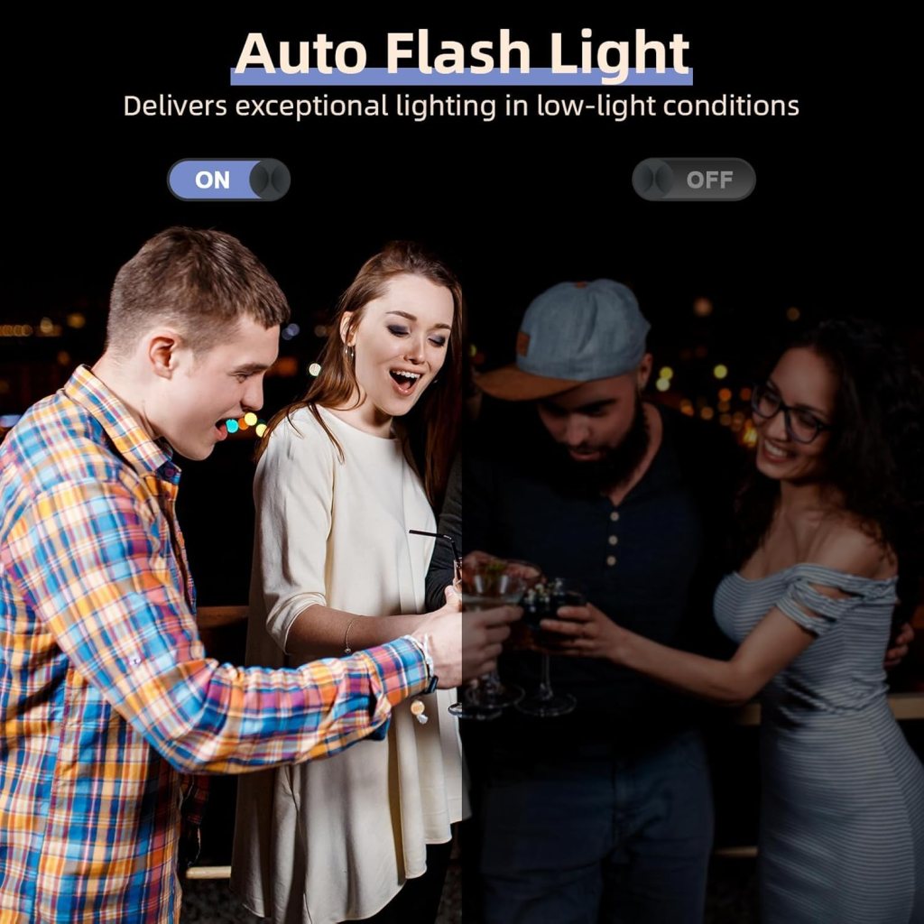 Upgraded 4K Digital Camera with Leather Case, 48MP Vlogging Cameras for Photography and Video with Viewfinder, Point and Shoot Camera for YouTube with 32G Card  2 Batteries