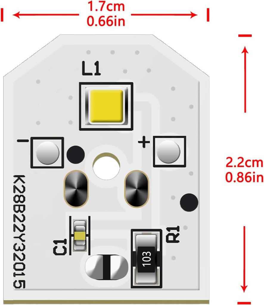 WR55X11132 WR55X25754 LED Light Compatible for GE Refrigerator Replace WR55X30602 WR55X26486 PS4704284 3033142 EAP12172918 AP6261806 No Cover Only LED PCB Board