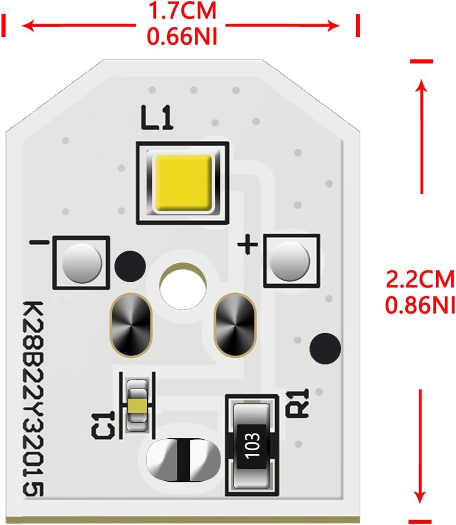 WR55X11132 WR55X25754 LED Light Compatible for GE Refrigerator Replace WR55X30602 WR55X26486 PS4704284 3033142 EAP12172918 AP6261806 No Cover Only LED PCB Board