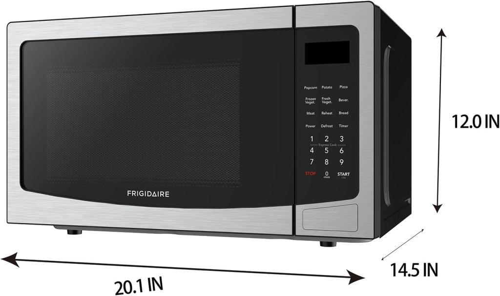 FRIGIDAIRE Stainless Steel Microwave Oven, Multi Function, Programmable, 1.1 Cu Ft 1000-Watt