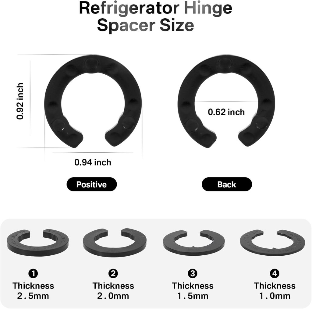 Hinge Shim Kit DA99-04158A Fit for Samsung Refrigerator Door Hinge Shim for Refrigerator Height Adjustment RF22R7551DT/AA, RF28K9580SR/AA, RF30KMEDBSR/AA, DRF36C000SR/DA