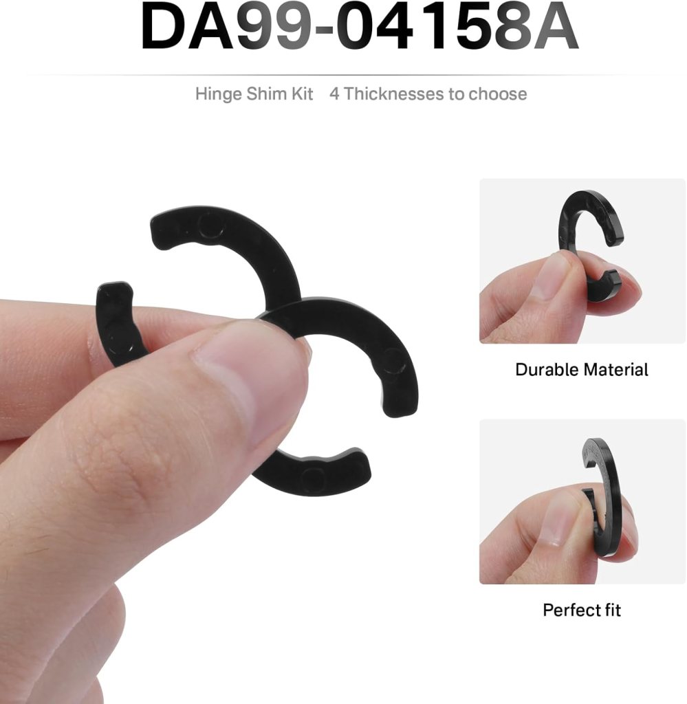 Hinge Shim Kit DA99-04158A Fit for Samsung Refrigerator Door Hinge Shim for Refrigerator Height Adjustment RF22R7551DT/AA, RF28K9580SR/AA, RF30KMEDBSR/AA, DRF36C000SR/DA