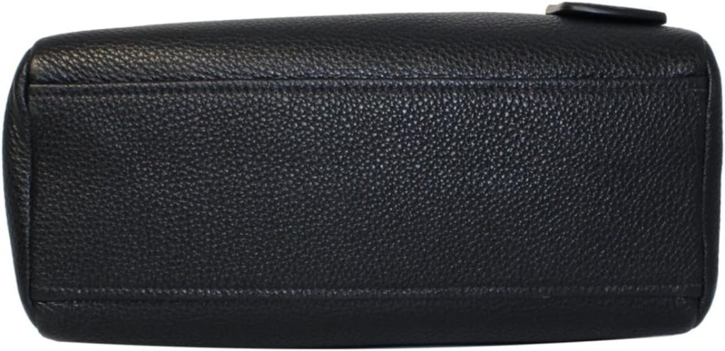 Prada Black Leather Stripe Strap Satchel Handbag