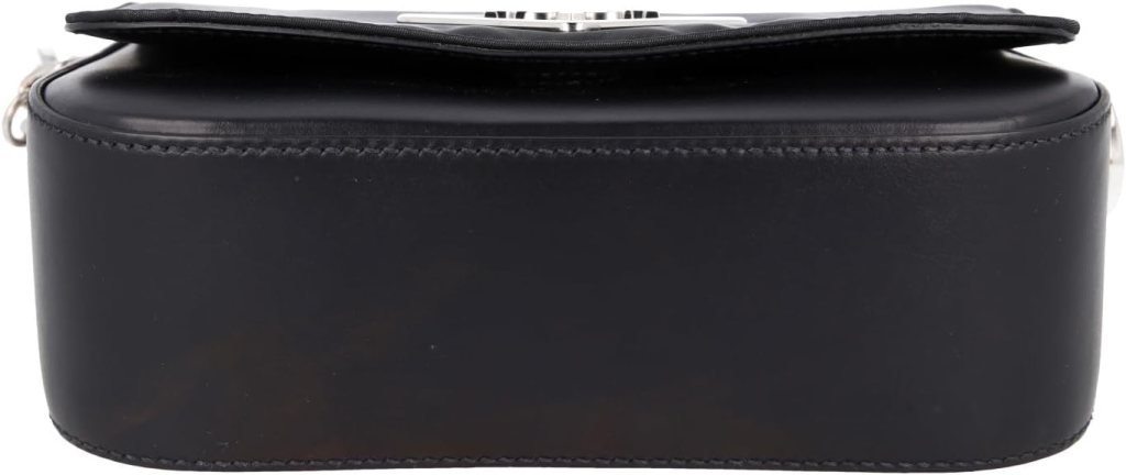 Prada Womens 1BD263 Black Leather Shoulder Bag