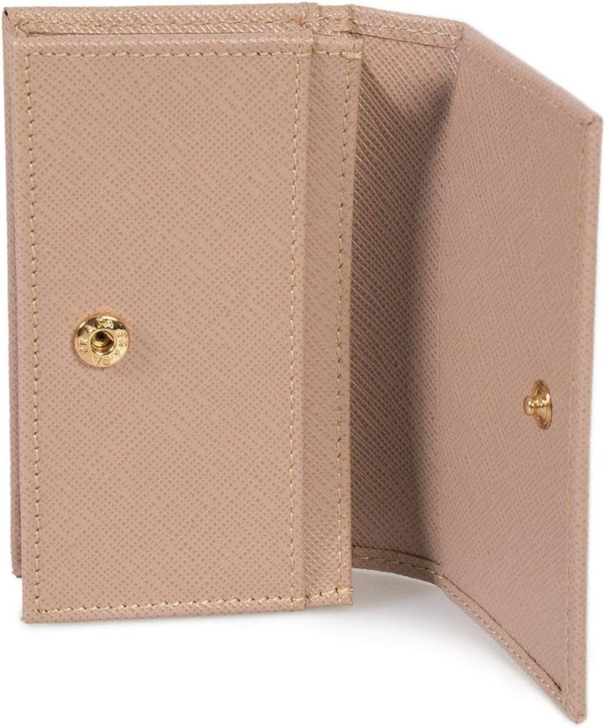 Prada Womens Beige Saffiano Leather Small Wallet 1MC122 Prada Womens Beige Saffiano Leather Small Wallet 1MC122