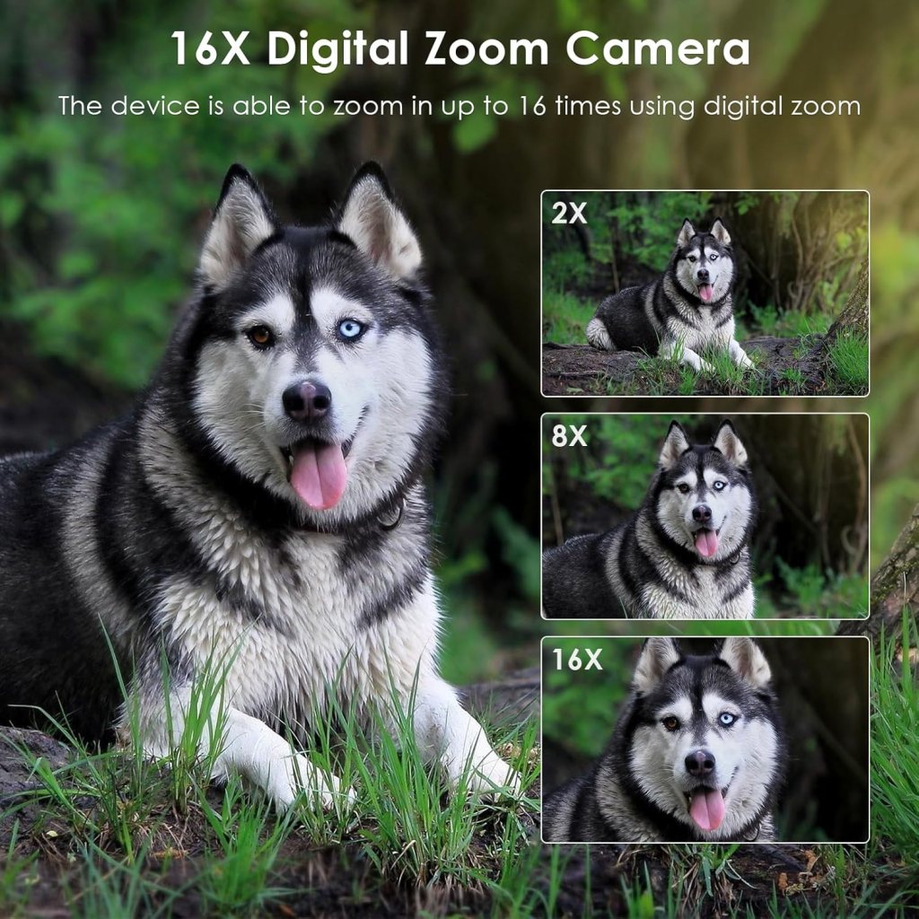 VJIANGER 2024 Upgrade 4K Digital Camera for Photography with 32GB SD Card, 64MP Vlogging Cmaera for YouTube with Front and Rear Camera, Case, WiFi, 3000mAh Battery, 4.0 Touch Screen(Black)