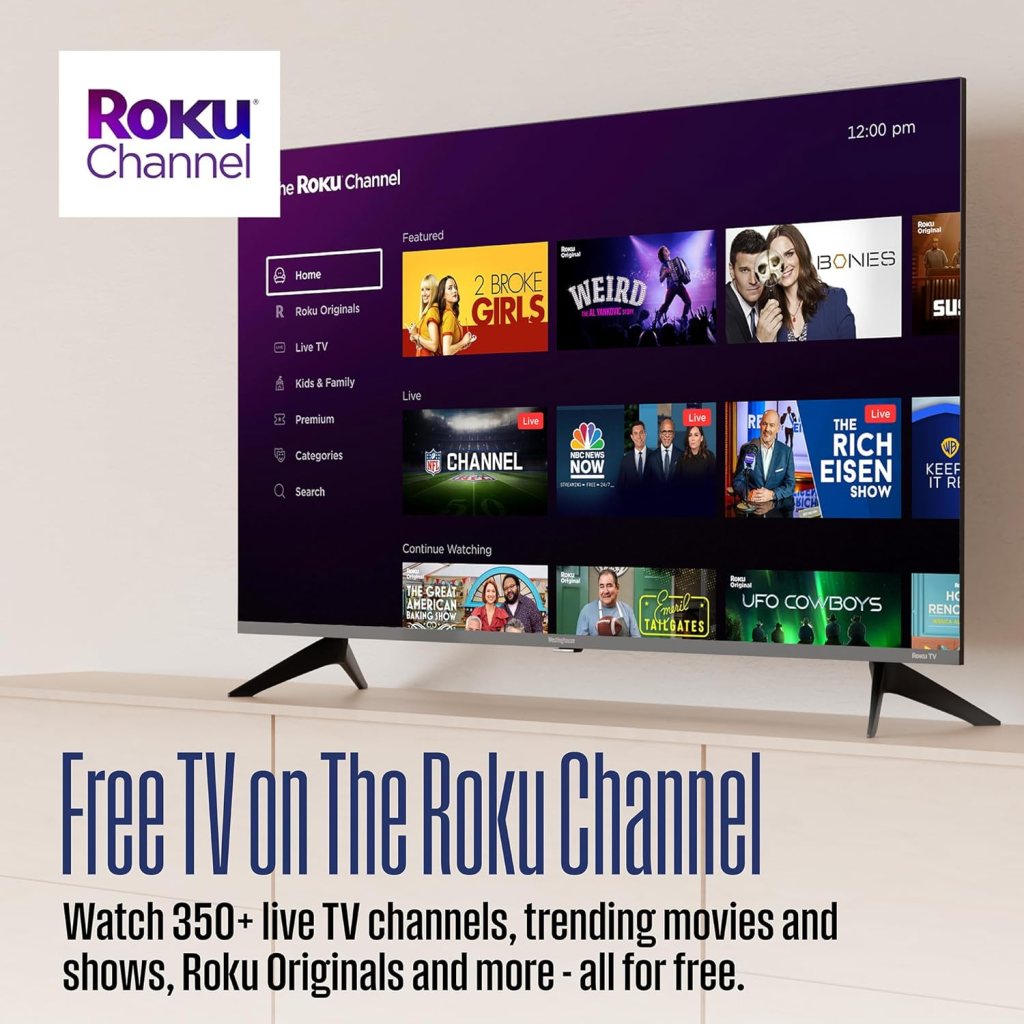 Westinghouse Roku TV - 32 Inch Smart Television, 720P LED HD with Wi-Fi Connectivity and Mobile App, Flat Screen Compatible with Apple Home Kit, Alexa and Google Assistant