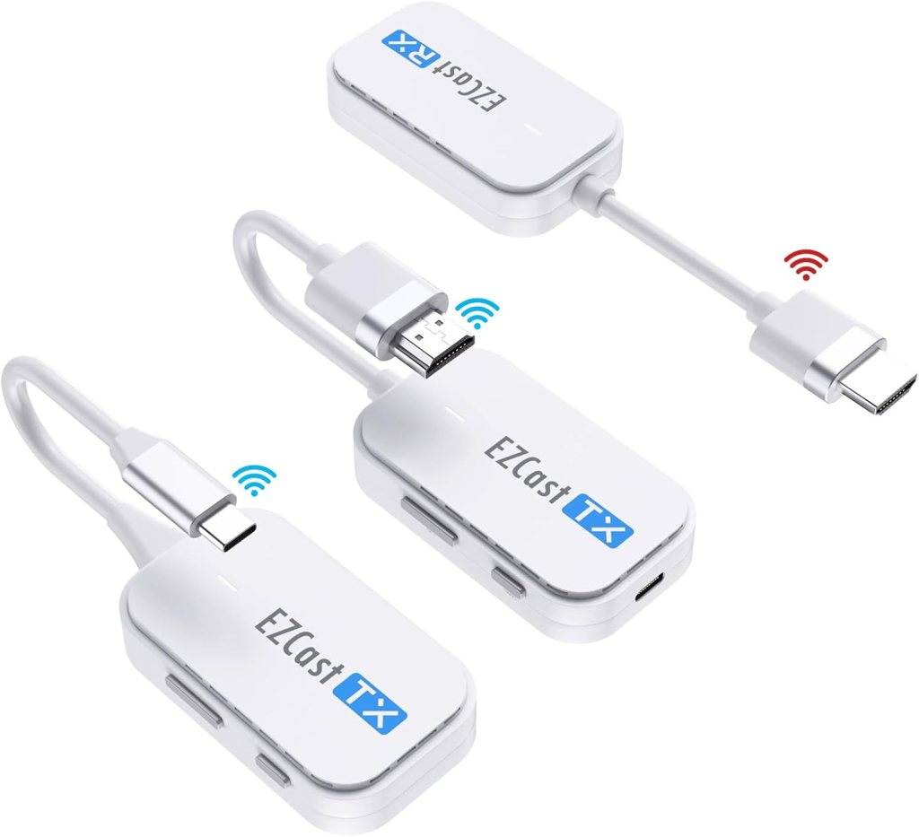 Wireless HDMI Type-C 2 Transmitter and 1 HDMI Receiver, Wireless HD Extender Kit for Streaming 2.4G5G Video Audio to Monitor from PC, Laptop, Type-C Phone, Camera, Plug and Play, 98FT/30M Wireless HDMI Type-C 2 Transmitter and 1 HDMI Receiver, Wireless HD Extender Kit for Streaming 2.4G5G Video Audio to Monitor from PC, Laptop, Type-C Phone, Camera, Plug and Play, 98FT/30M