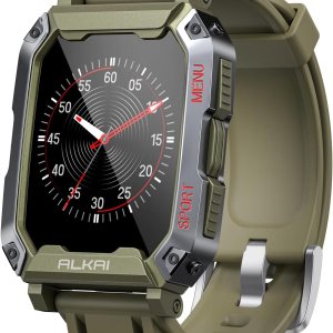 ALKAI Smart Watch Rugged and Military with 5ATM Waterproof