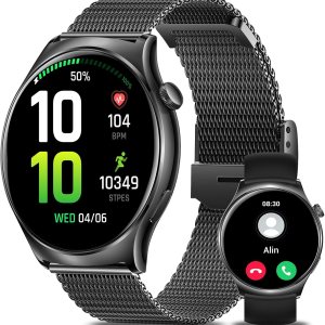 HXQHSTBG Smart Watch for Men Women(Answer/Make Calls) 1.43" HD Fitness Tracker Watch with IP68 Waterproof