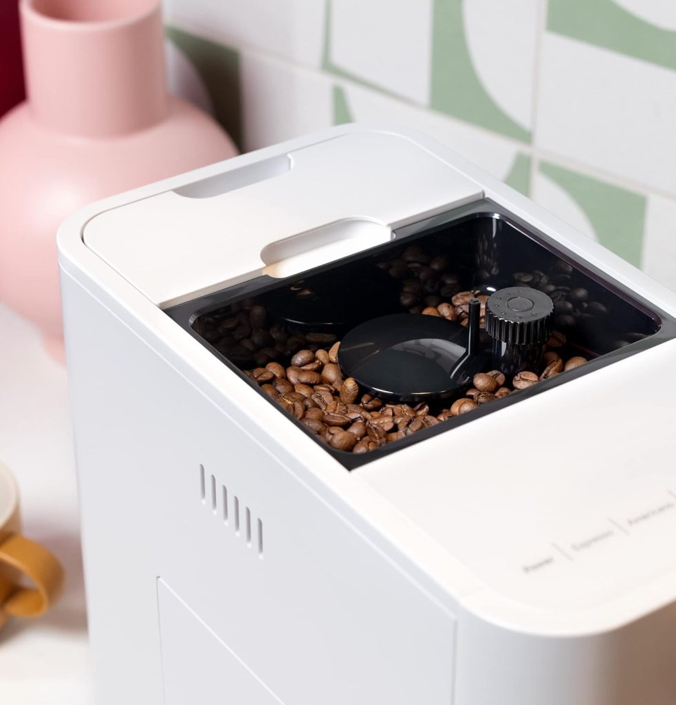 Café Affetto Automatic Espresso Machine | Brew in 90 Seconds | 20 Bar Pump Pressure for Balanced Extraction | Five Adjustable Grind Size Levels | WiFi Connected for Drink Customization | Steel Silver