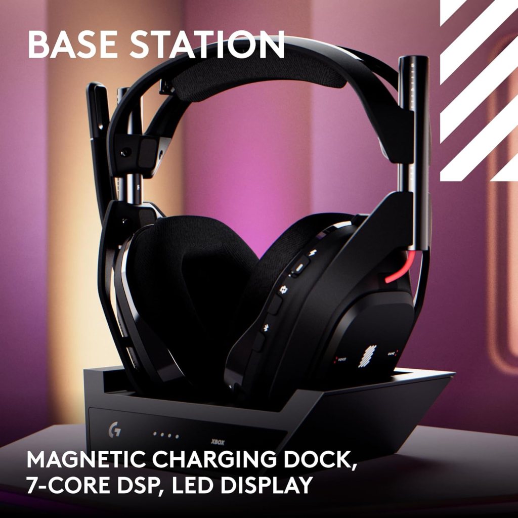 Logitech G Astro A50 X Omni-Platform Wireless Gaming Headset + Base Station for PS5, Xbox, PC: PLAYSYNC Video Audio Switcher, HDMI 2.1 4K 120Hz VRR, 24 bit/48 kHz, 24hr Battery, 2.4GHz BT - White Logitech G Astro A50 X Omni-Platform Wireless Gaming Headset + Base Station for PS5, Xbox, PC: PLAYSYNC Video Audio Switcher, HDMI 2.1 4K 120Hz VRR, 24 bit/48 kHz, 24hr Battery, 2.4GHz BT - White