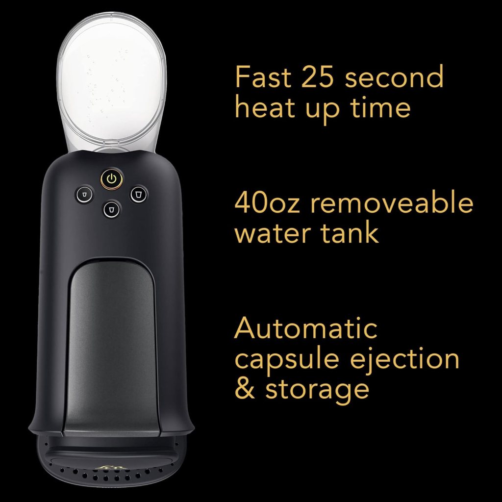 LOR Barista System Coffee and Espresso Machine Combo with Frother, Matte Black