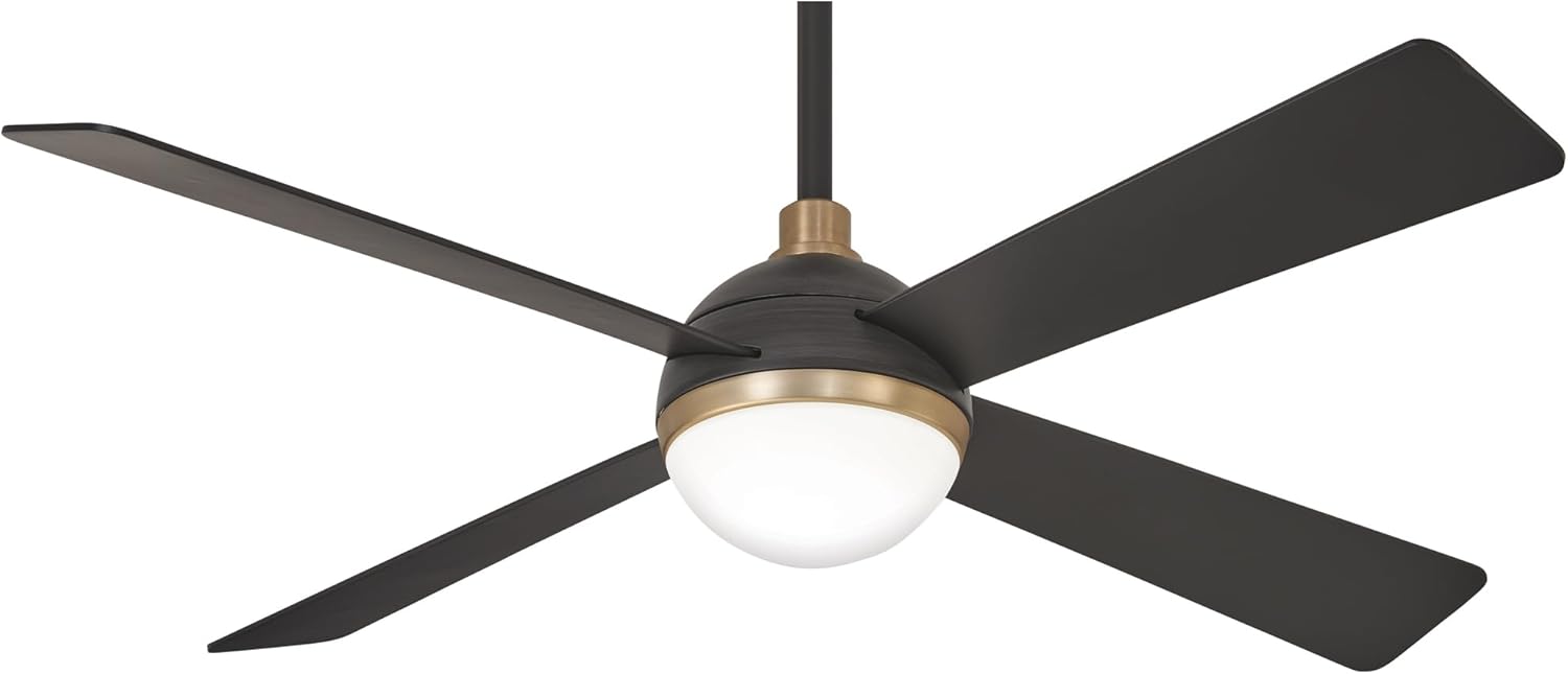 minka-aire-f623l-bcsbr-orb-54-inch-ceiling-fan-with-integrated-16w-led-light-black-brushed-carbonsoft-brass-finish