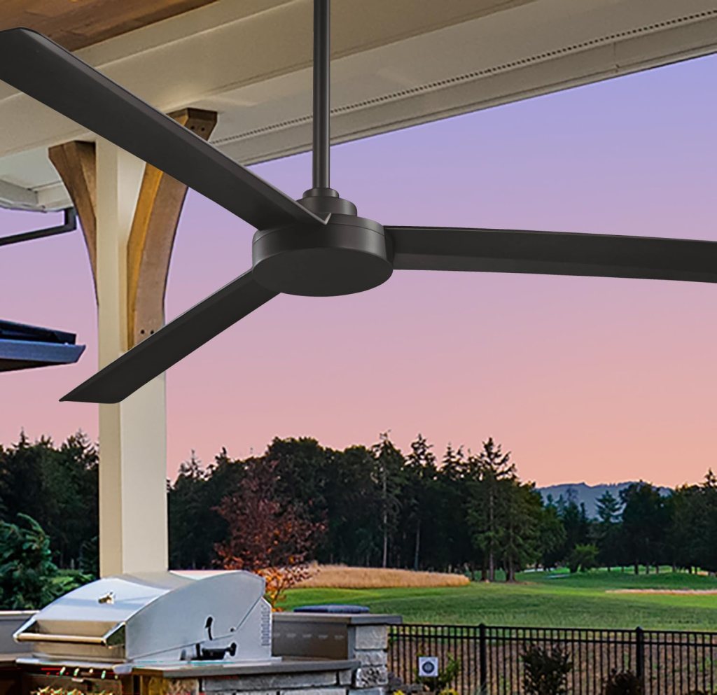 MINKA-AIRE F624-CL Roto XL 62-Inch Outdoor Ceiling Fan In Coal Finish