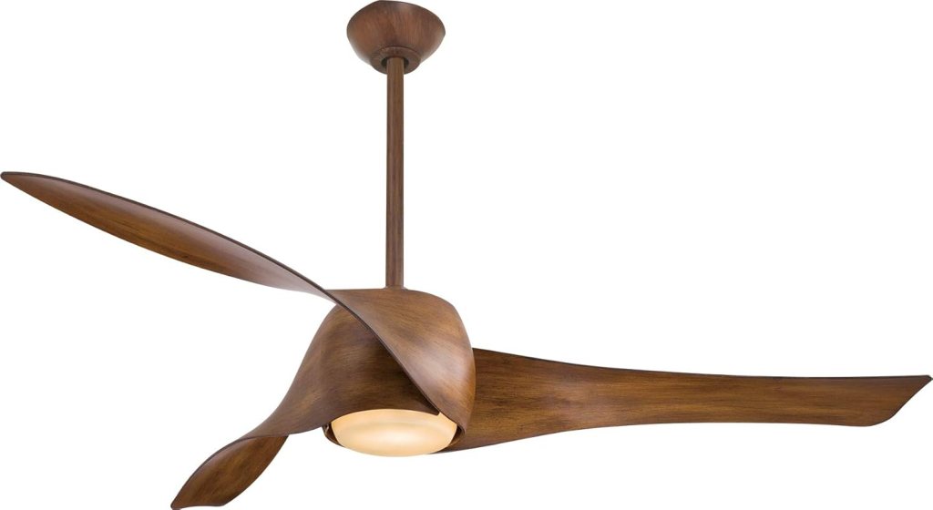 Minka-Aire F803DL-DK Artemis LED 58 Ceiling Fan with Lights  Remote Control, Distressed Koa