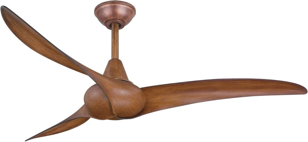 MINKA-AIRE F843-DK, Wave, 52 Inch Ceiling Fan with Remote Control, Brown Distressed Koa