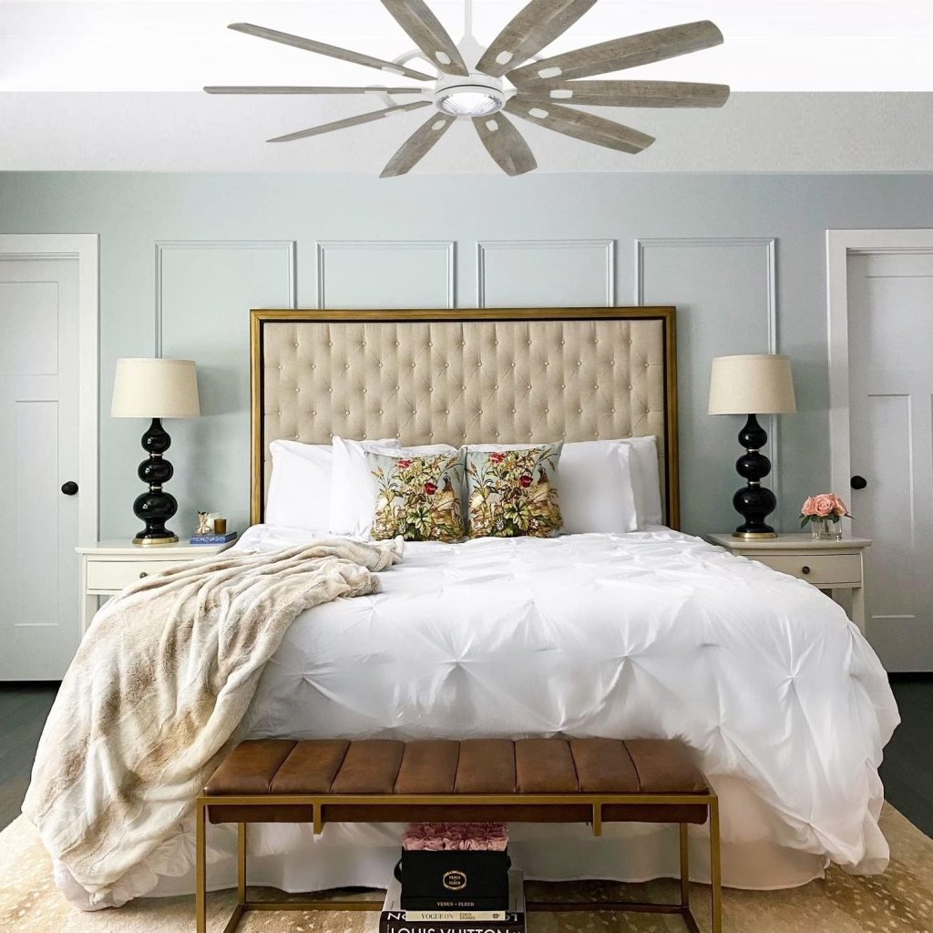 MINKA-AIRE F864L-HBZ Barn 65 Ceiling Fan with LED Light and DC Motor, Brown Heirloom Bronze Finish