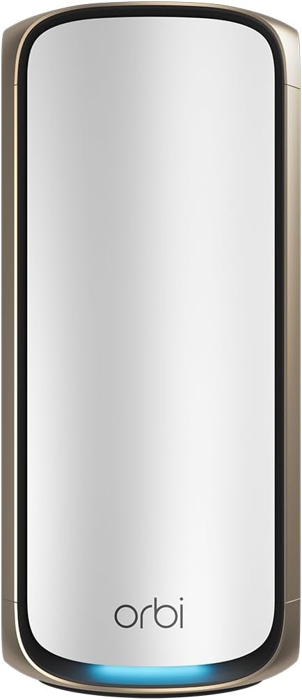 NETGEAR Orbi 970 Series (RBE970) Quad-Band WiFi 7 Mesh Add-on Satellite - Works with Existing 970 Series Mesh System or Router, Security Features, Covers up to 3,300 sq. ft., BE27000 802.11be NETGEAR Orbi 970 Series (RBE970) Quad-Band WiFi 7 Mesh Add-on Satellite - Works with Existing 970 Series Mesh System or Router, Security Features, Covers up to 3,300 sq. ft., BE27000 802.11be
