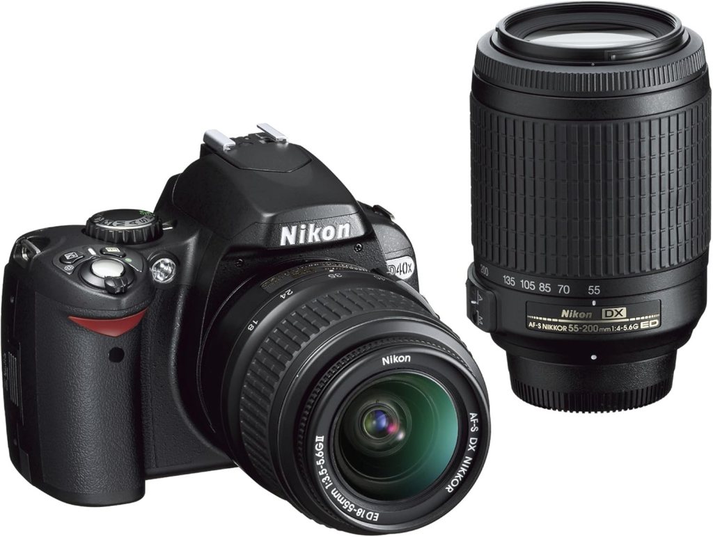 Nikon D40X DSLR Camera with 18-55mm f/3.5-5.6G ED II AF-S DX and 55-200mm f/4.5-5.6G ED AF-S DX Zoom-Nikkor Lens Nikon D40X DSLR Camera with 18-55mm f/3.5-5.6G ED II AF-S DX and 55-200mm f/4.5-5.6G ED AF-S DX Zoom-Nikkor Lens