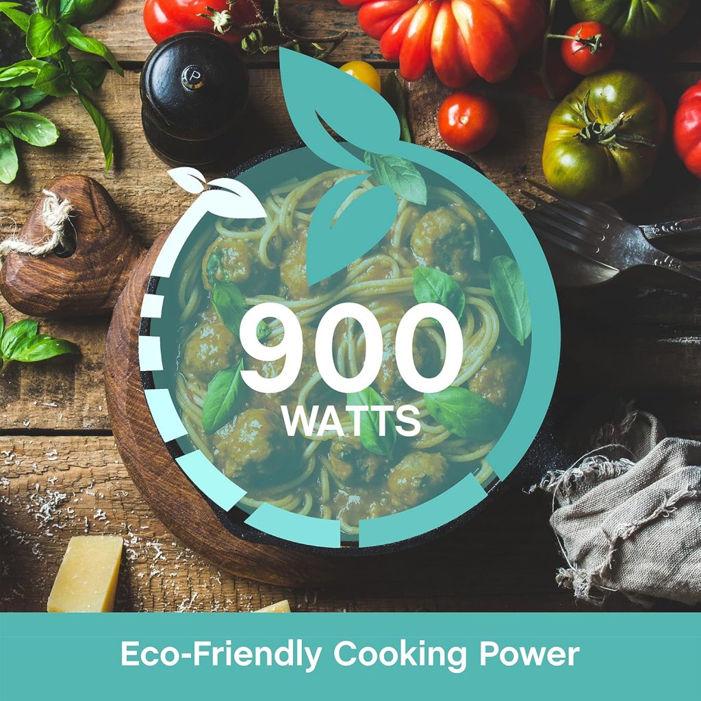 West Bend WBMW92W Microwave Oven 900-Watts Compact with 6 Pre Cooking Settings, Speed Defrost, Electronic Control Panel and Glass Turntable, 0.9-Cu.Ft, White