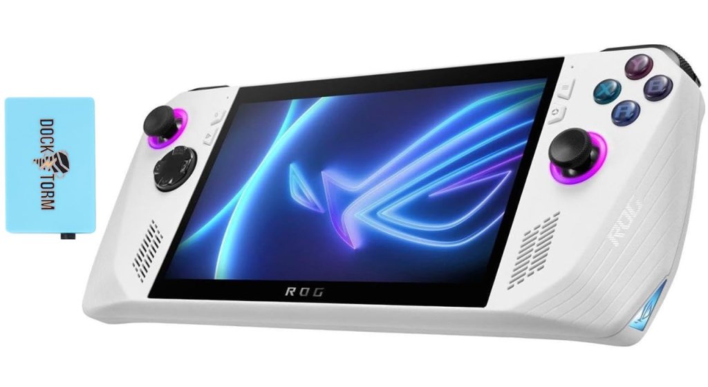ASUS ROG Ally Gaming Handheld 7 Touchscreen FHD Display (AMD Ryzen Z1 Extreme, 16GB LPDDR5X, 512GB SSD, AMD Radeon, Fingerprint, WiFi 6E, Bluetooth 5.3, Win 11 Home) w/DKZ USB Port Expander