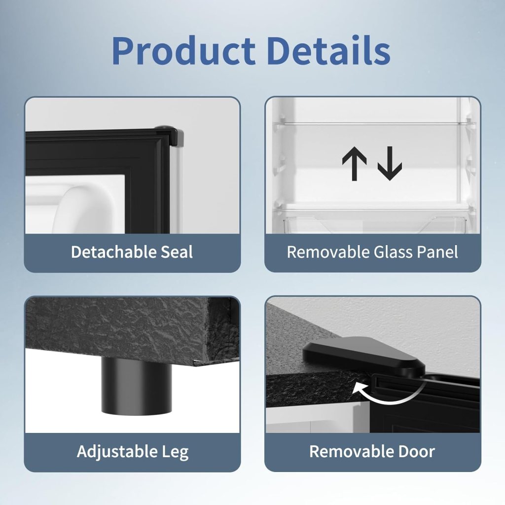 BANGSON Mini Fridge with Freezer, 3.2Cu.Ft, Single Door Small Refrigerator, Energy-Efficient, Low Noise, Mini fridge for Bedroom Dorm and Office, Silver BANGSON Mini Fridge with Freezer, 3.2Cu.Ft, Single Door Small Refrigerator, Energy-Efficient, Low Noise, Mini fridge for Bedroom Dorm and Office, Silver