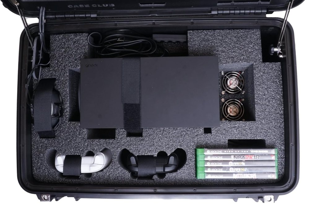 Case Club 4K Gaming Station to Fit Xbox Series Consoles. Comes with Built-in 24 4K Monitor, Cooling Fans, Speakers. Fits Xbox Series Console (S or X), Controllers, Games, (Console NOT Included) Case Club 4K Gaming Station to Fit Xbox Series Consoles. Comes with Built-in 24 4K Monitor, Cooling Fans, Speakers. Fits Xbox Series Console (S or X), Controllers, Games, (Console NOT Included)