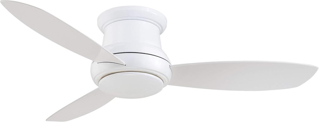 Minka-Aire F519L-WH, Concept II LED White Flush Mount 52 Ceiling Fan with Light Remote Control Minka-Aire F519L-WH, Concept II LED White Flush Mount 52 Ceiling Fan with Light Remote Control
