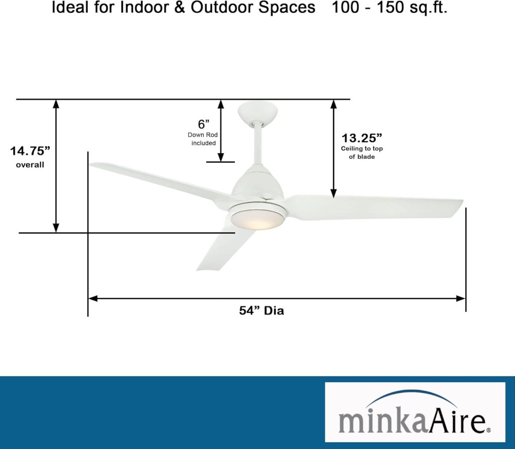 MINKA-AIRE F753L-CL Java 54 Inch Outdoor Ceiling Fan with Integrated LED Light in Coal Finish MINKA-AIRE F753L-CL Java 54 Inch Outdoor Ceiling Fan with Integrated LED Light in Coal Finish