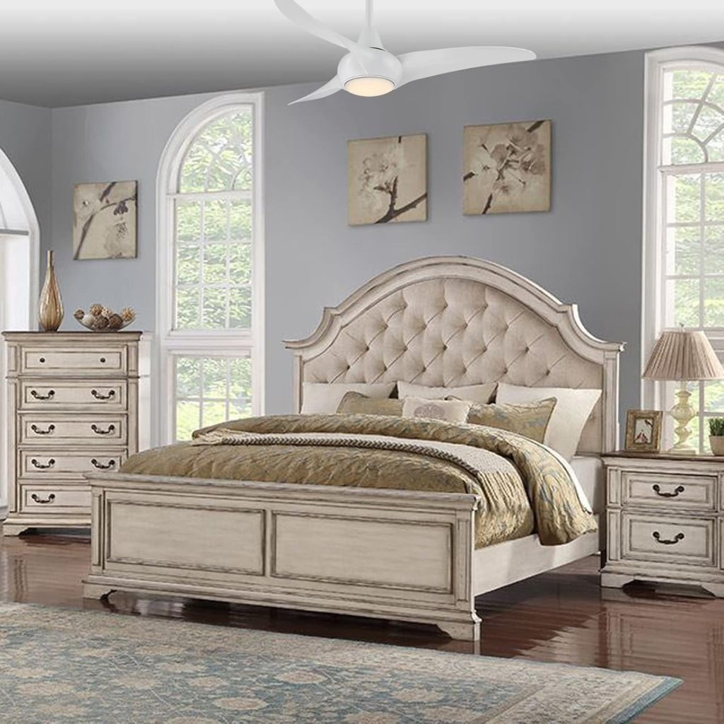 MINKA-AIRE F845-WH Light Wave 44 Ceiling Fan, White Finish with Remote and Additional Wall Control