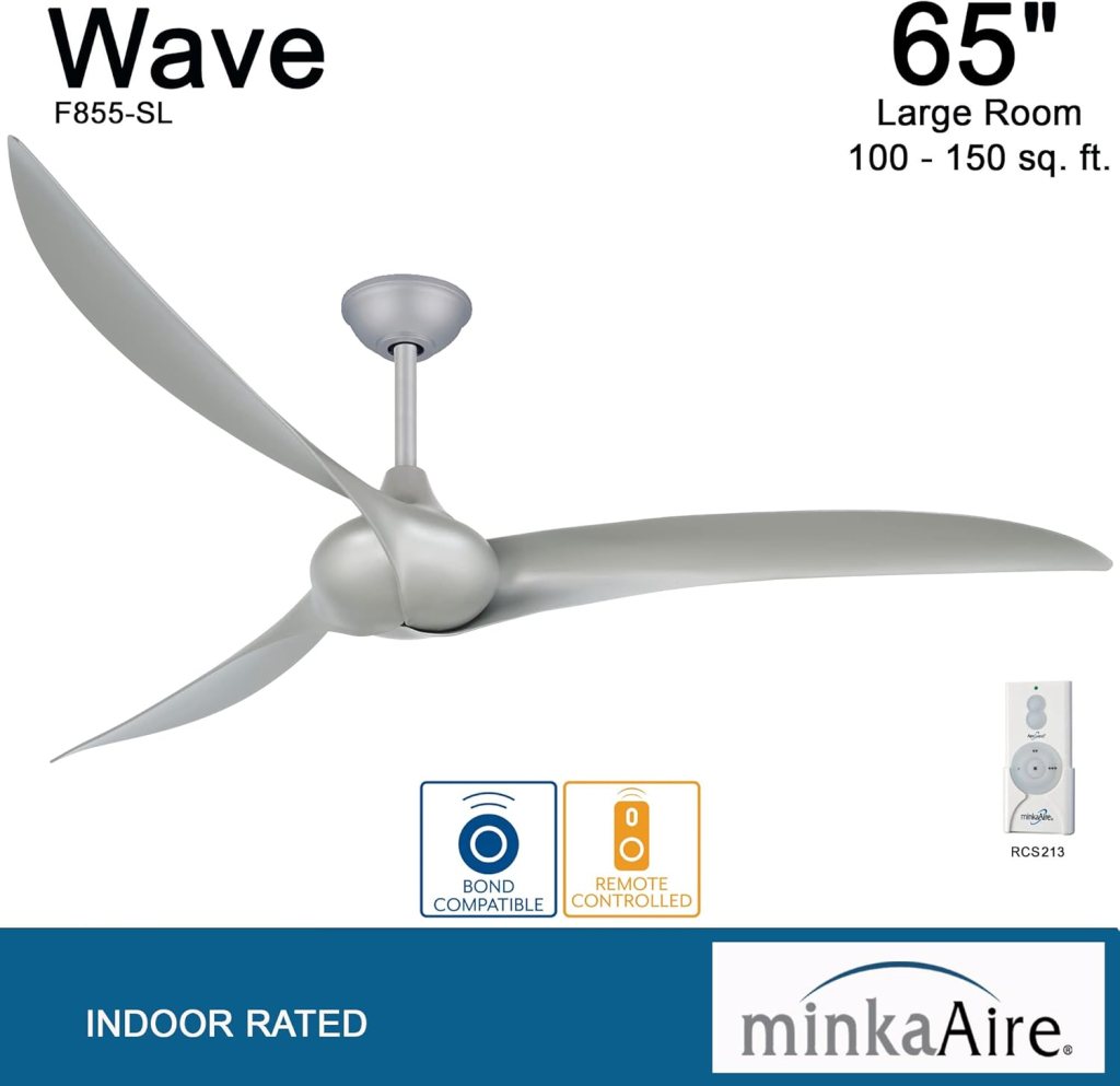 MINKA-AIRE F855-DK Wave 65 Ceiling Fan with Remote Control in Distressed Koa Finish MINKA-AIRE F855-DK Wave 65 Ceiling Fan with Remote Control in Distressed Koa Finish