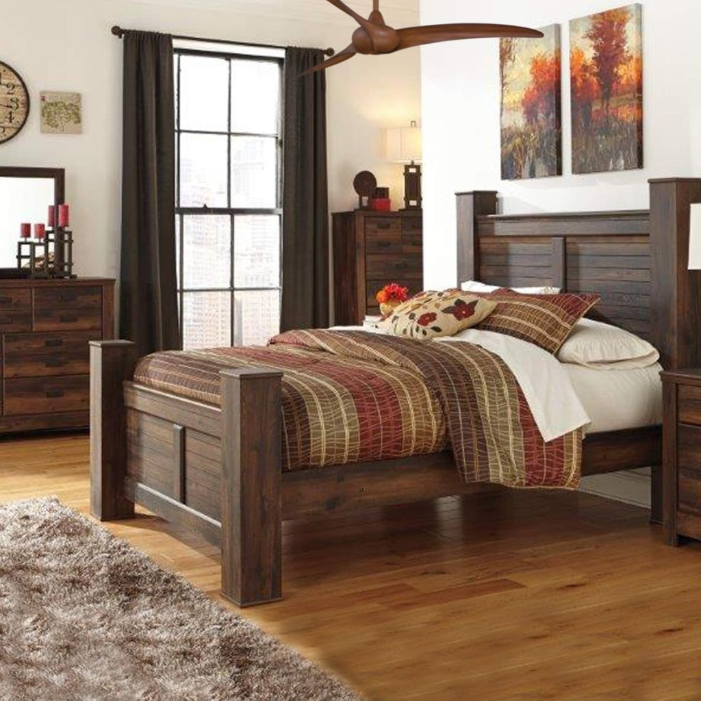 MINKA-AIRE F855-DK Wave 65 Ceiling Fan with Remote Control in Distressed Koa Finish