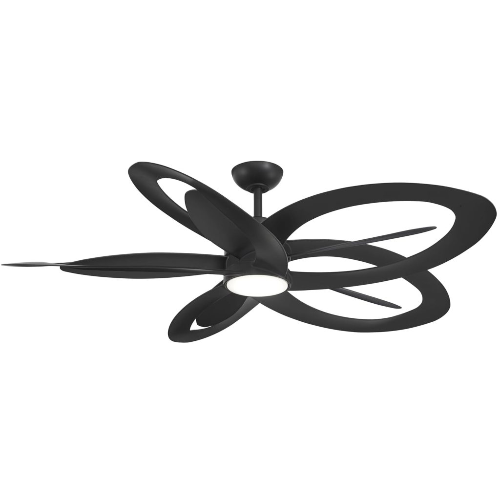 Minka Aire F862L-CL Pinup 60 Ceiling Fan with LED Light and Remote Control in Coal Finish