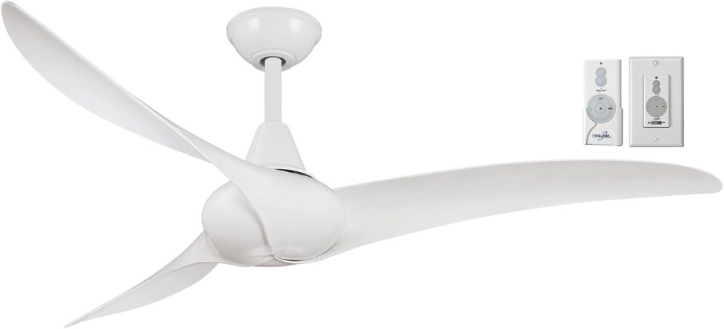 MINKA-AIRE F843-WH Wave 52 Ceiling Fan in White Finish with Additional Wall Control