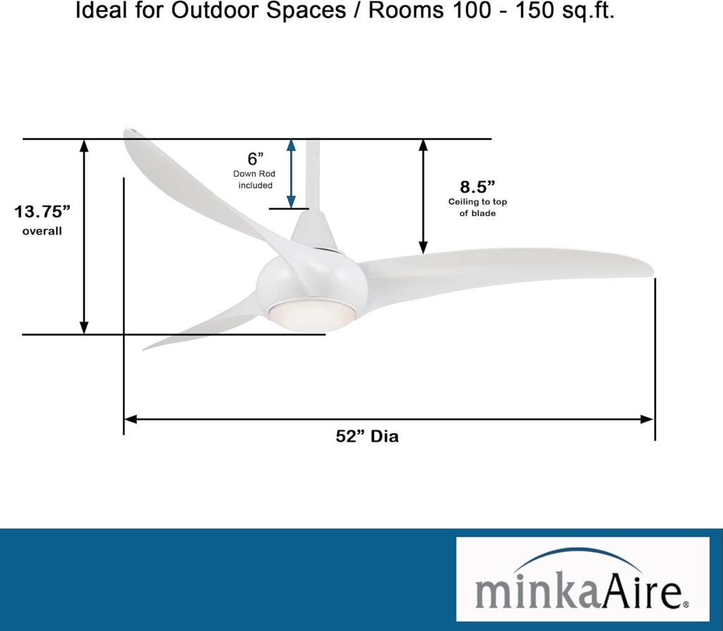 Minka-Aire F844-DK Light Wave 52 Ceiling Fan, Distressed Koa with Additional Remote Control