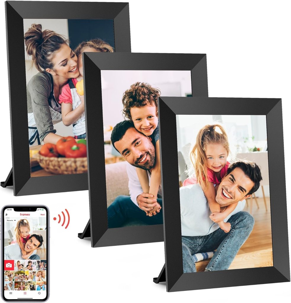 Frameo 10.1 Inch WiFi Digital Picture Frame, 1280x800 HD IPS Touch Screen Photo Frame Electronic, 32GB Memory, Auto-Rotate, Wall Mountable, Share Photos/Videos Instantly via Frameo App from Anywhere
