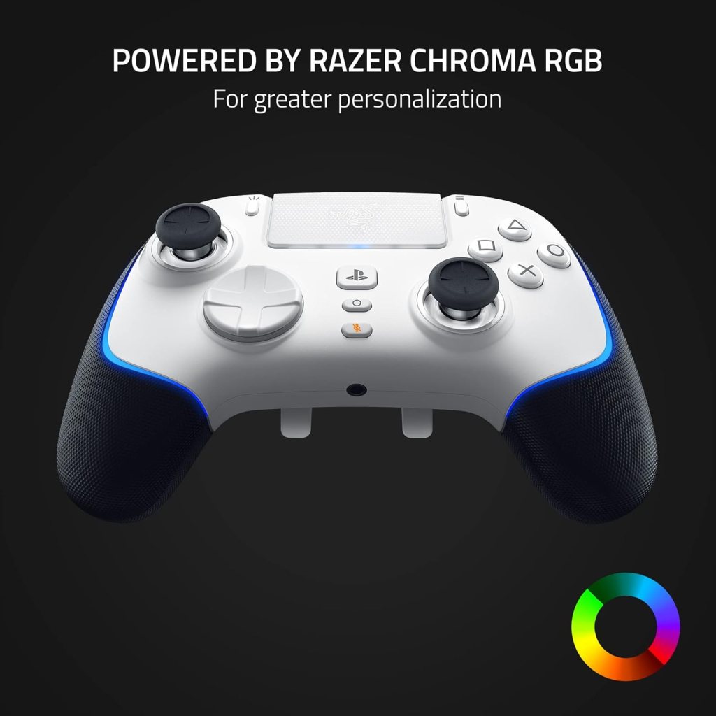 Razer Wolverine V2 Pro Wireless Gaming Controller for PlayStation 5 / PS5 PC: HyperSpeed Wireless - Mecha-Tactile Action Buttons - 8-Way Microswitch D-Pad - 6 Remappable Buttons - Chroma RGB - White Razer Wolverine V2 Pro Wireless Gaming Controller for PlayStation 5 / PS5 PC: HyperSpeed Wireless - Mecha-Tactile Action Buttons - 8-Way Microswitch D-Pad - 6 Remappable Buttons - Chroma RGB - White