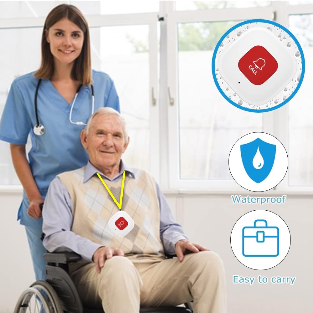 WiFi Caregiver Pager Call Button Wireless Call Bell Nurse Alert System Emergency Alert Button for Elderly Patient Seniors Disabled 1 SOS Call Button 1 Receiver(Supports 2.4GHz WiFi Only) WiFi Caregiver Pager Call Button Wireless Call Bell Nurse Alert System Emergency Alert Button for Elderly Patient Seniors Disabled 1 SOS Call Button 1 Receiver(Supports 2.4GHz WiFi Only)