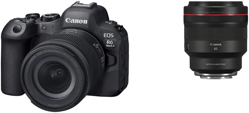 Canon EOS R6 Mark II Mirrorless Camera (Body Only), Full-Frame Camera, 24.2 Megapixel CMOS Sensor, Photo and Video Capabilities, Black